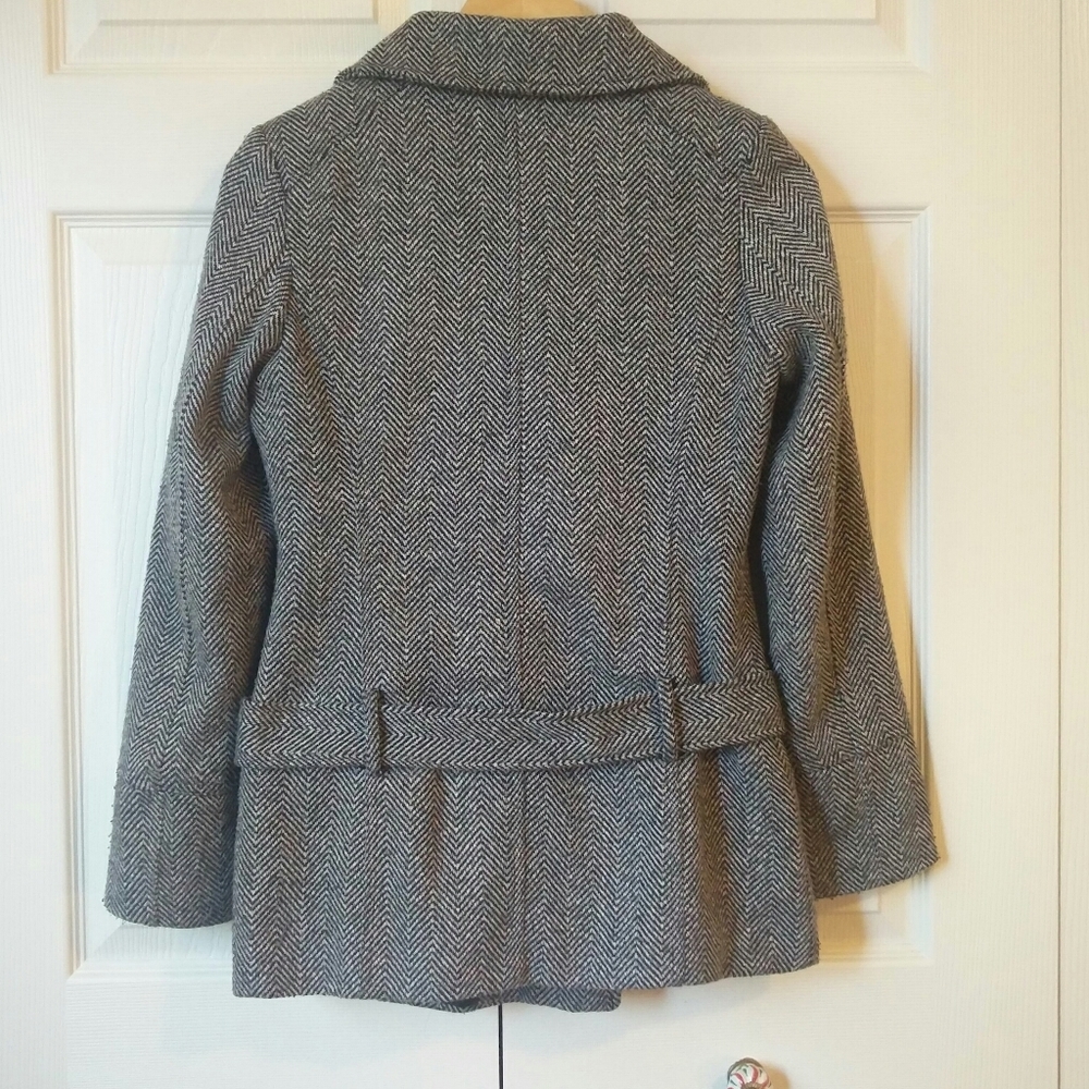 Seductions Herringbone Peacoat - Picture 5 of 11